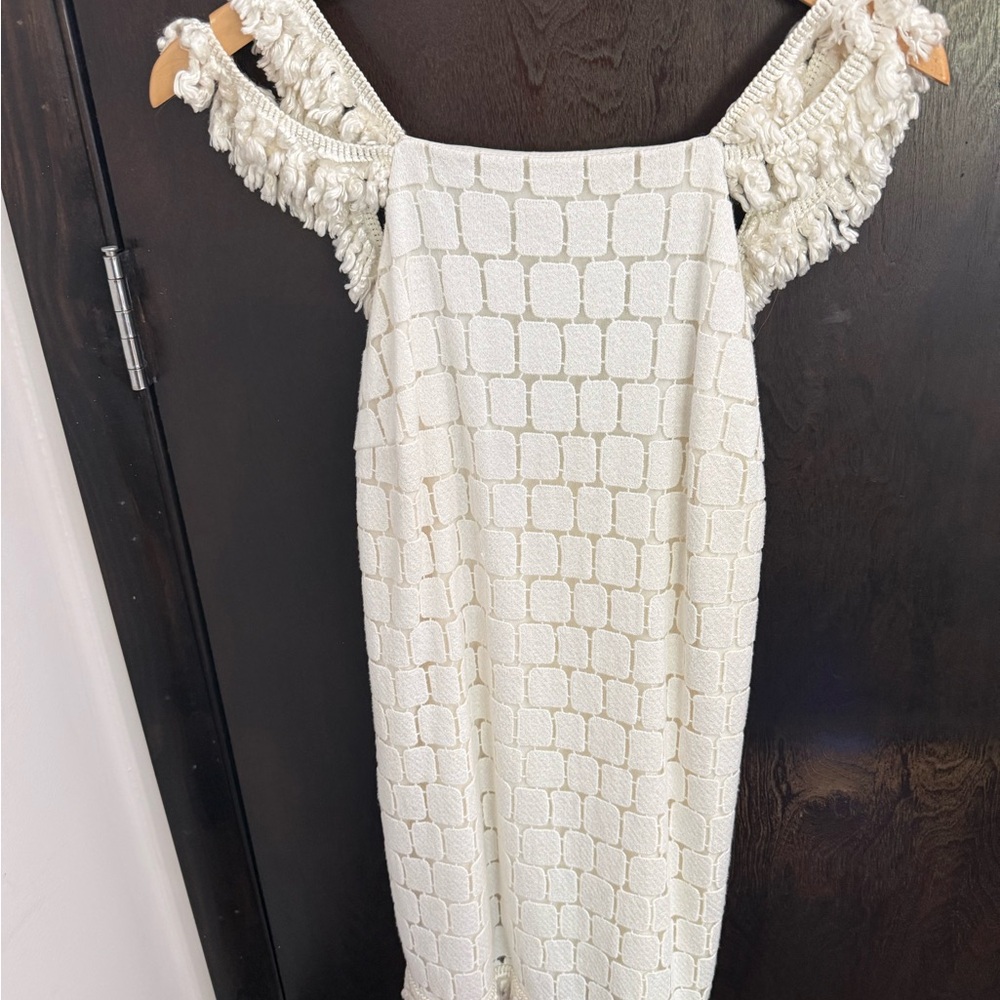 Alexis White Textured Mini Dress